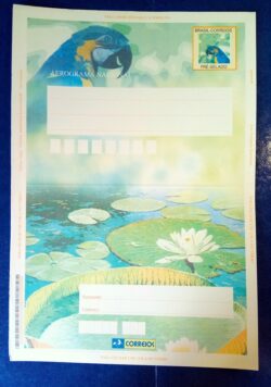 Cod 0013 AEROGRAMA NACIONAL VITORIA REGIA PAPAGAIO Flora Fauna