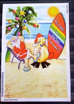 Cod 0033 AEROGRAMA SOCIAL SURFISTA Feliz Natal Ano Novo