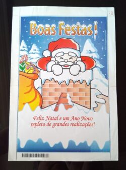 Cod 0044 AEROGRAMA NATAL PAPAI NOEL CHAMINÉ PRESENTES