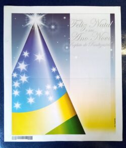 Cod 0069 AEROGRAMA NATAL ANO NOVO 2008 BANDEIRA BRASIL