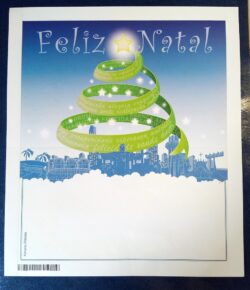 Cod 0076 AEROGRAMA NATAL 2009 BRASÍLIA CURITIBA RIO JANEIRO