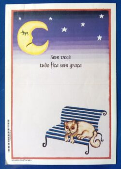 Cod 0080 AEROGRAMA NAMORADOS SEM VOCE TUDO FICA SEM GRACA Gato no Banco