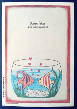 Cod 0081 AEROGRAMA NAMORADOS PEIXES FOMOS FEITOS UM PARA OUTRO