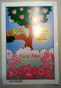 Cod 0123 AEROGRAMA NAMORADO EU TE AMO PASSARINHO Ave