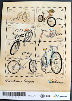 B 203 Bloco Bicicletas Antigas Colecionar 2017