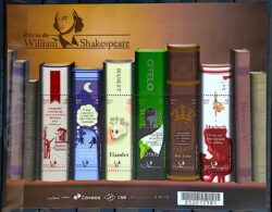 B 205 Bloco Selo Obras de William Shakespeare 2017 Literatura Escritor