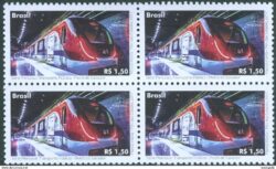 C 3700 Selo Serie Mercosul Transporte Publico Metro de Salvador 2017 Quadra