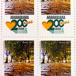 C 3704 Selo 200 Anos de Araraquara 2017 Quadra