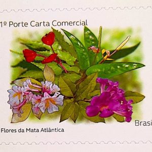 C 3707 Selo Flores da Mata Atlântica 2017 Autoadesivo
