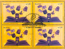C 3753 Selo Homenagem à Biblioteca Postal 2018 Quadra CBC