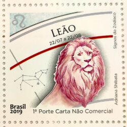 C 3829 Selo Signos do Zodíaco Leão 2019