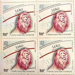 C 3829 Selo Signos do Zodiaco Leao 2019 Quadra