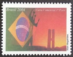C 2584 Selo Despersonalizado Brasil Brasilia Bandeira 2004