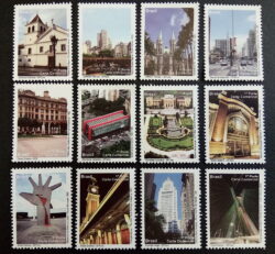 C 2885 Selo Despersonalizado Sao Paulo Turismo Arquitetura 2009 Vertical Serie Completa