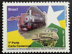 C 2926 Selo Despersonalizado Rondonia Trem Mapa 2009