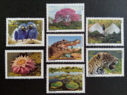 C 3004 Selo Despersonalizado Pantanal Turismo  Jacare Onca Fauna Arara 2010 Serie Completa