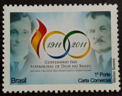 C 3093 Selo Despersonalizado Assembleia de Deus Religiao 2011