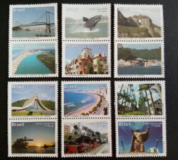 C 3169 Selo Despersonalizado Encantos Santa Catarina Turismo 2012 Serie Completa