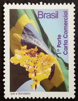 C 2854 Selo Despersonalizado Ipe Amarelo e Bandeira Mapa 2009 Vertical