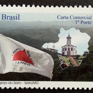 C 2855 Selo Despersonalizado Bandeira de Minas Gerais Igreja do Serro 2009 Horizontal