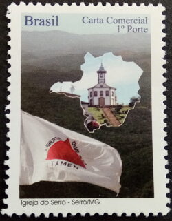 C 2856 Selo Despersonalizado Bandeira Minas Gerais Igreja do Serro 2009 Vertical