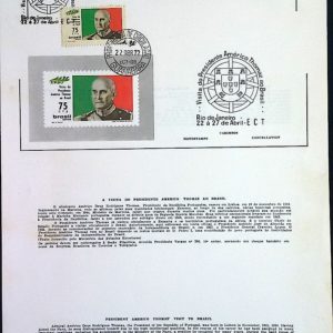 Edital 1972 18 Visita Presidente Portugal Americo Thomaz Com Selo CBC RJ e CPD Guanabara
