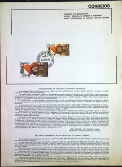 Edital 1973 168 Companhia Telefônica Telefone Comunicação Com Selo CPD MG