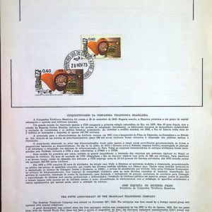 Edital 1973 168 Companhia Telefônica Telefone Comunicação Com Selo CPD MG