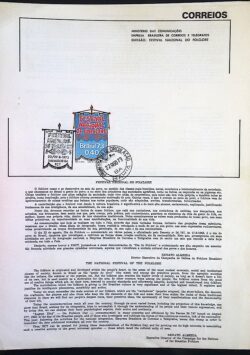 Edital 1973 75 Festival Nacional do Folclore Sem Selo CPD BA e CBC Salvador