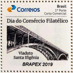 PB 124 Selo Personalizado Básico BRAPEX 2019 Comércio Filatélico