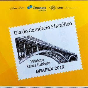 PB 124 Selo Personalizado Básico BRAPEX 2019 Comércio Filatélico Vinheta