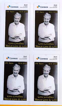 PB 125 Selo Personalizado Básico Cora Coralina 2019 Escritora Quadra