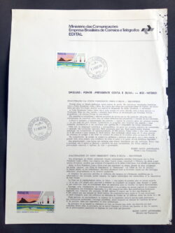 Edital 1974 02 Ponte Costa E Silva Com Selo CPD PB