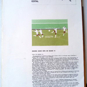 Edital 1974 09 Copa Do Mundo Futebol Sem Selo