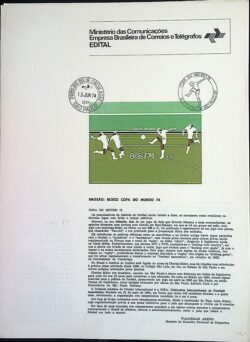 Edital 1974 09 Copa do Mundo Sem Selo CBC SP e CPD