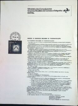 Edital 1974 11 Telecomunicações Sem Selo CPD Guanabara