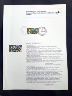 Edital 1974 17 Copa Mundo Futebol Alemanha Com Selo CPD e CBC SP