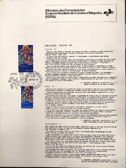 Edital 1974 24 Natal Religião Com Selo CPD e CBC SP
