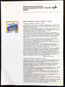 Edital 1975 01 Jornal Estado Sao Paulo Igreja Sem Selo Ver Descricao