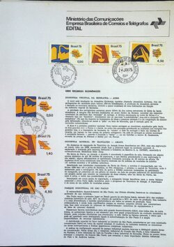 Edital 1975 02 Recursos Econômicos Indústria São Paulo Com Selo CPD e CBC SP