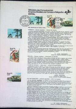 Edital 1975 08 Preservacao Flora Fauna Com Selo CPD SP