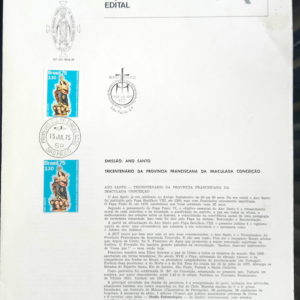 Edital 1975 10 Imaculada Conceicao Religiao Com Selo CBC e CPD SP