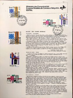 Edital 1975 15 Cidades Historicas Com Selo CBC e CPD São José do Rio Preto