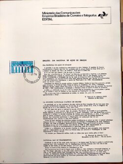 Edital 1975 20 Acao de Gracas Com Selo CPD SP