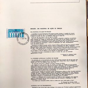 Edital 1975 20 Acao de Gracas Com Selo CPD SP