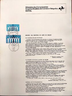 Edital 1975 20 Acao de Gracas Com Selo CPD e CBC SP