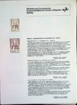 Edital 1975 21 Dom Pedro II Com Selo