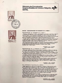 Edital 1975 21 Dom Pedro II Com Selo CPD São José do Rio Preto