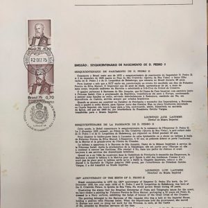 Edital 1975 21 Dom Pedro II Com Selo CPD e CBC SP