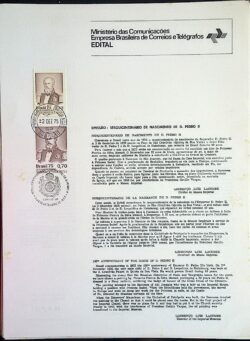 Edital 1975 21 Dom Pedro II Com Selo CPD e CBC SP